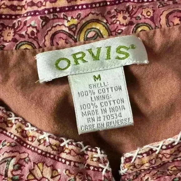 Orvis paisley button front vest size Medium - Picture 9 of 9